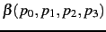 $\beta(p_0,p_1,p_2,p_3)$