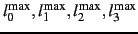 $l^{\text{max}}_0,l^{\text{max}}_1,l^{\text{max}}_2,l^{\text{max}}_3$