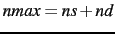 $nmax=ns+nd$