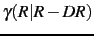 $\gamma(R\vert R-DR)$