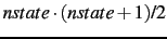 $nstate \cdot (nstate+1)/2 $