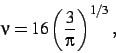 \begin{displaymath}
\nu=16\left({\frac {3}{\pi }}\right)^{1/3}
,\end{displaymath}